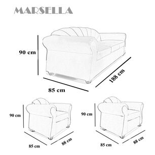 Juego De Living Elegant Marsella / 5 Cuerpos