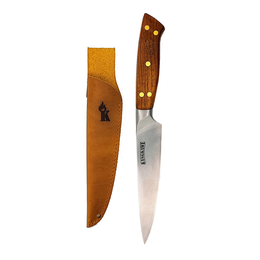 Cuchillo 5" Pellaifa Con Funda 100% Cuero Café image number 1.0