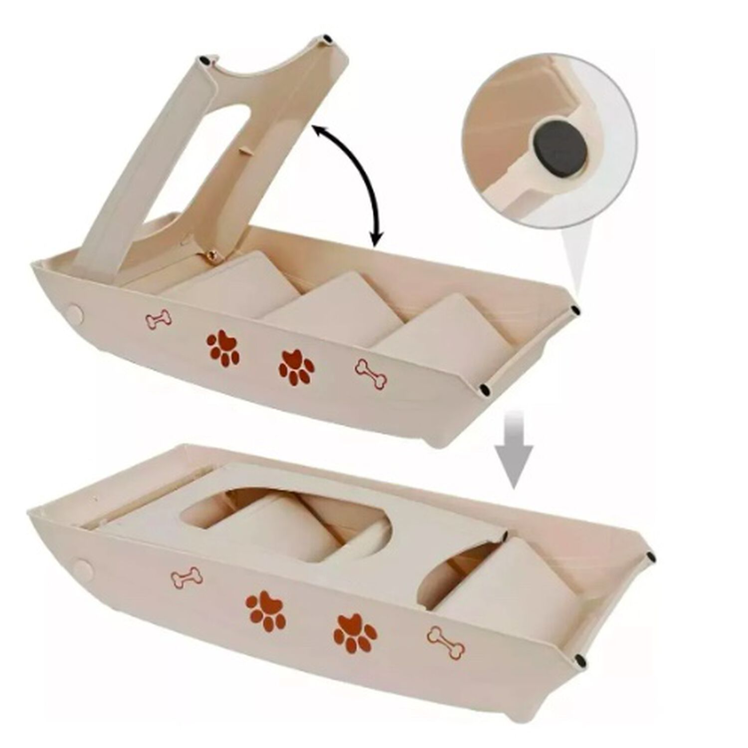 Escalera Plegable 4 Escalones Para Gatos Perros image number 4.0