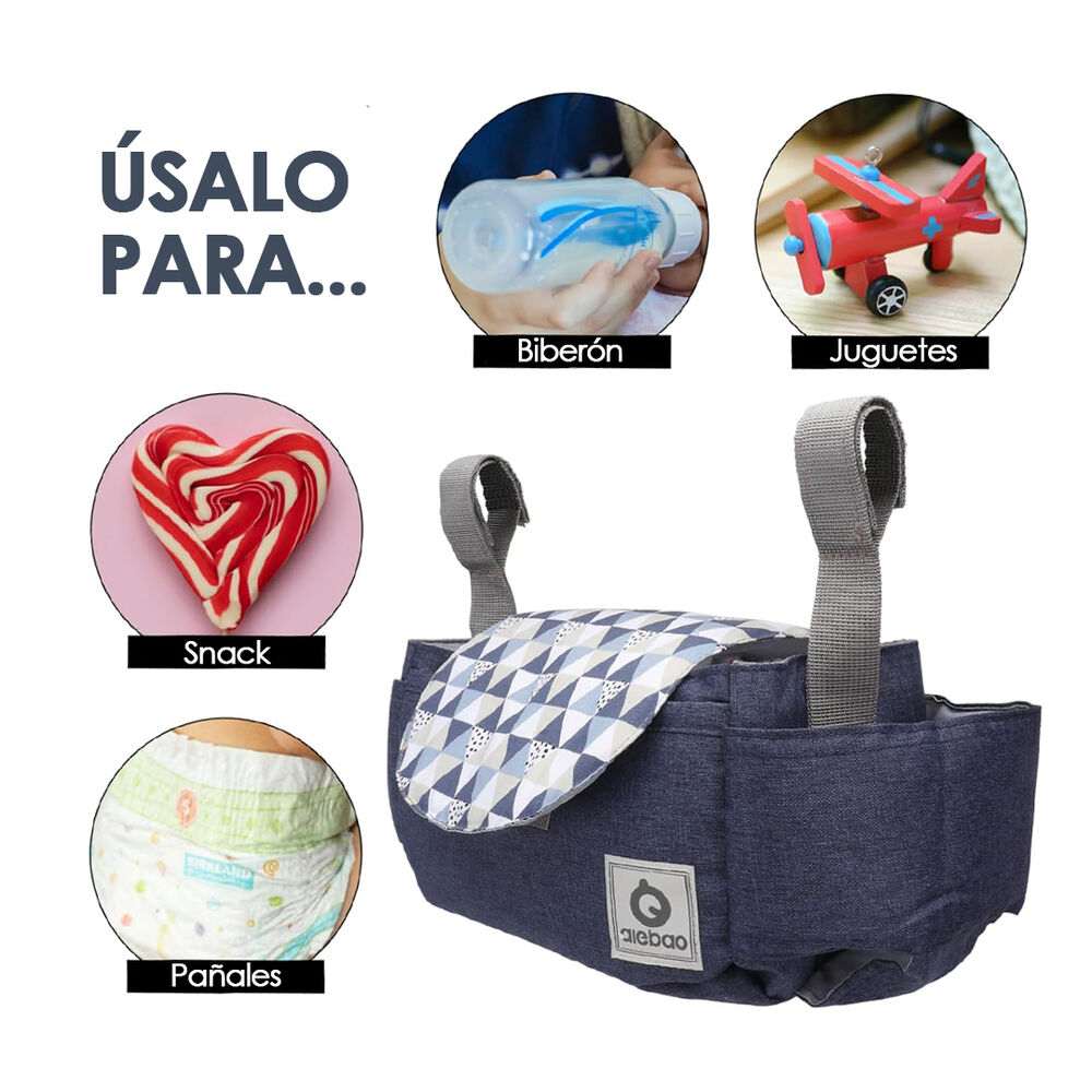 Bolso Maternal Colgante Para Coche De Bebé Azul - Babymine image number 4.0