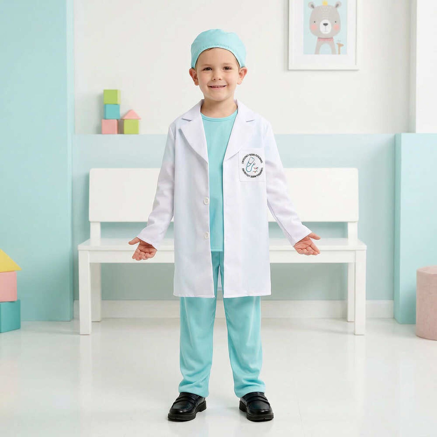 Disfraz Trajes De Doctor Cirujano Doctora Ni&ntilde;o Y Ni&ntilde;a Cosplay image number 0.0
