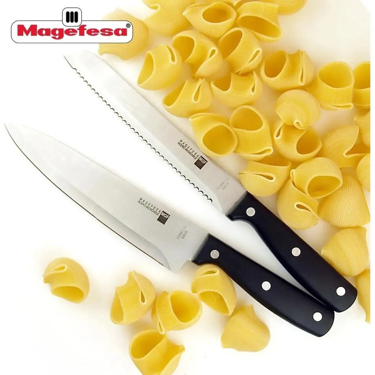 Set De Cuchillos De Cocina 6 Piezas Taco Madera Magefesa Color Negro image number 4.0