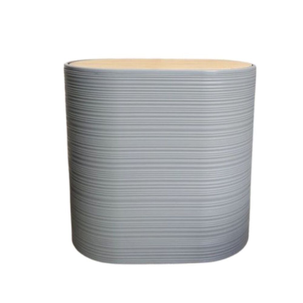 Cesto De Basura Papelera Oval Gris 24x25.5 Cm image number 0.0