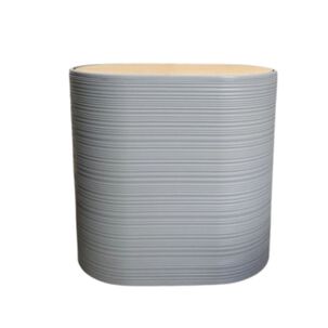 Cesto De Basura Papelera Oval Gris 24x25.5 Cm