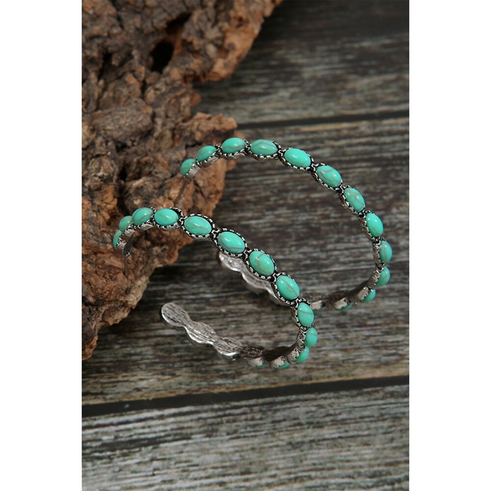 Aros Argollas Turquesas Sexy Gloriahoon image number 2.0