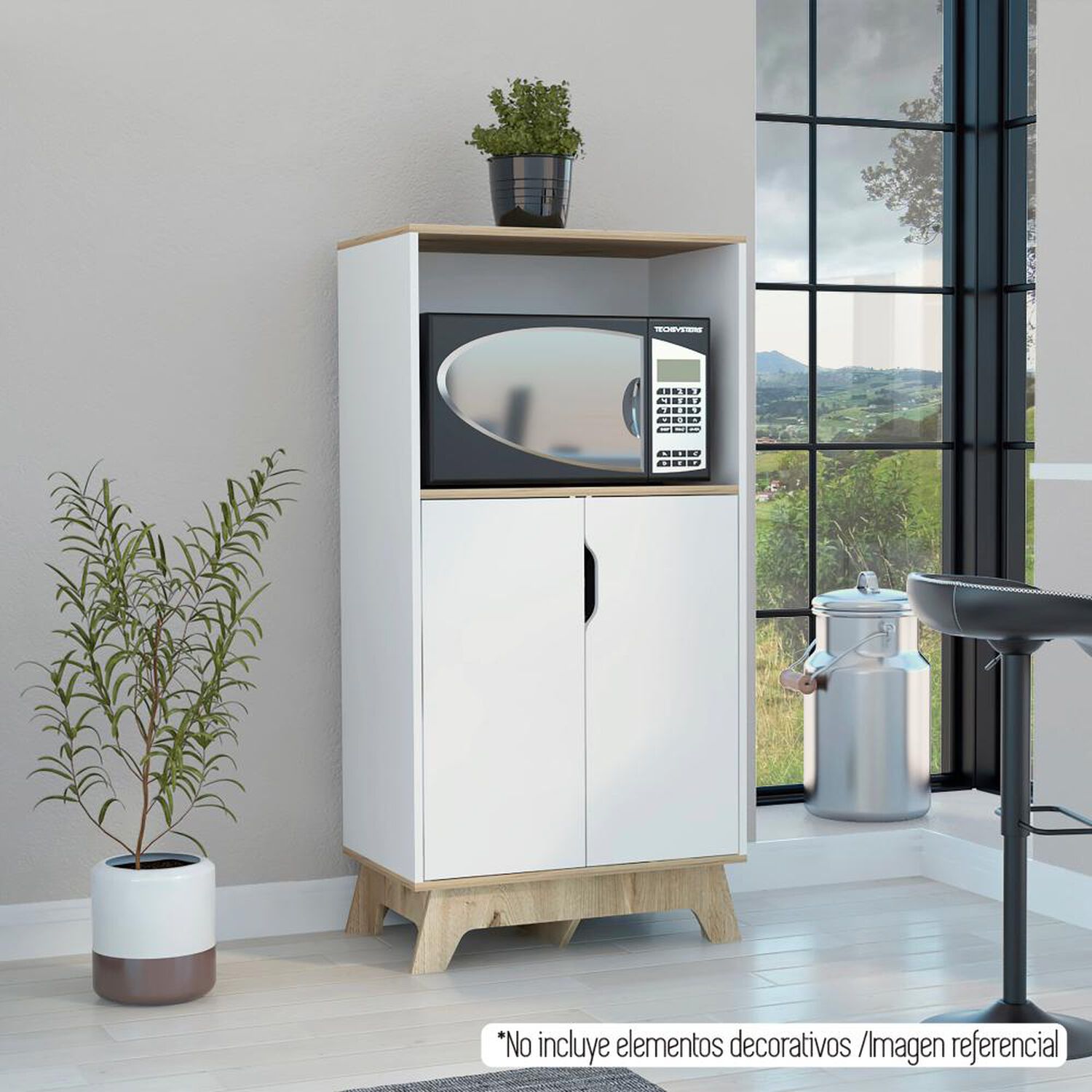 Mueble Microondas Tuhome Microondas Bi Color / 2 Puertas image number 4.0