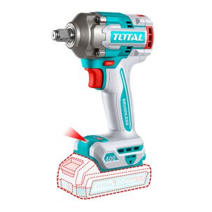 Kit Llave De Impacto Y Lampara 20v Con Dados Y Punta Total Kit Llave De Impacto Y Lampara 20v Con Dados Y Punta Total