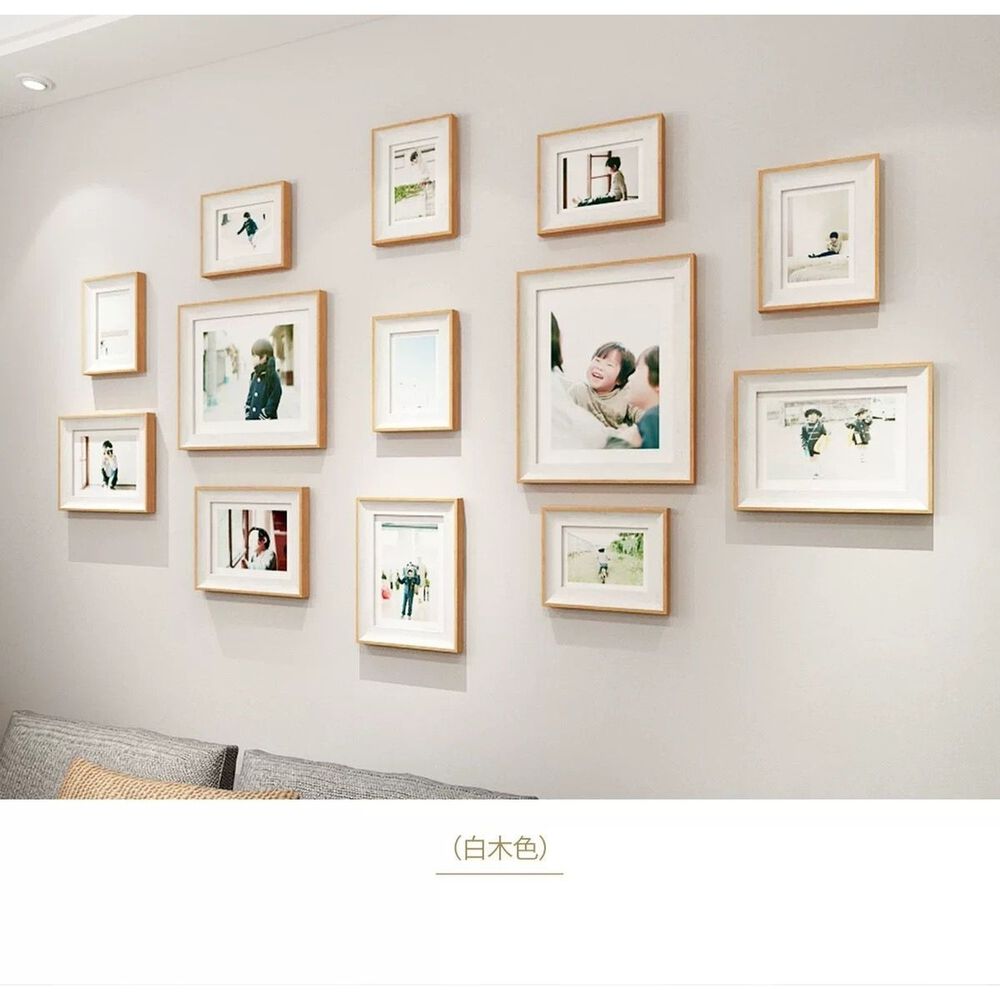 Set Marcos Foto Decorativo Pared 13 Piezas Moderno Blanco image number 0.0
