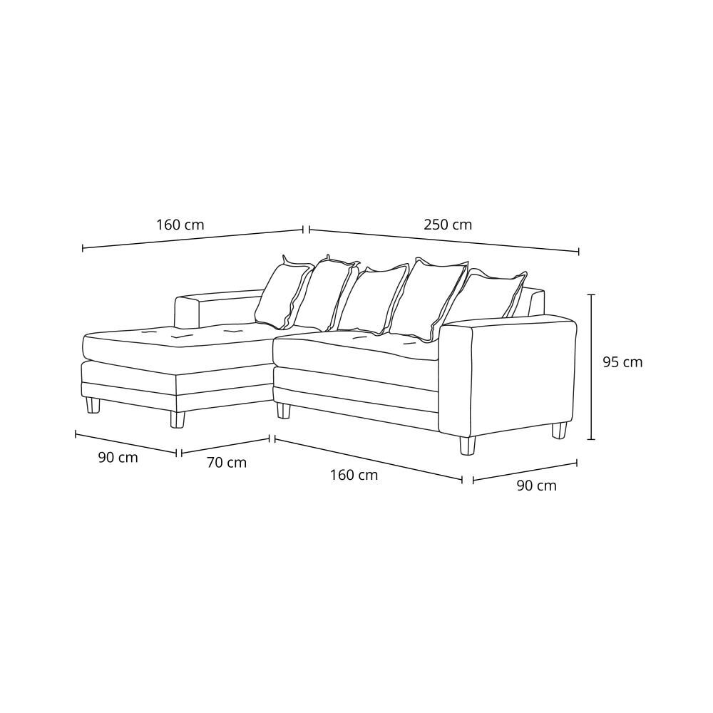 Sofá Seccional Izquierdo Living Factory Milan / 4 Cuerpos image number 7.0