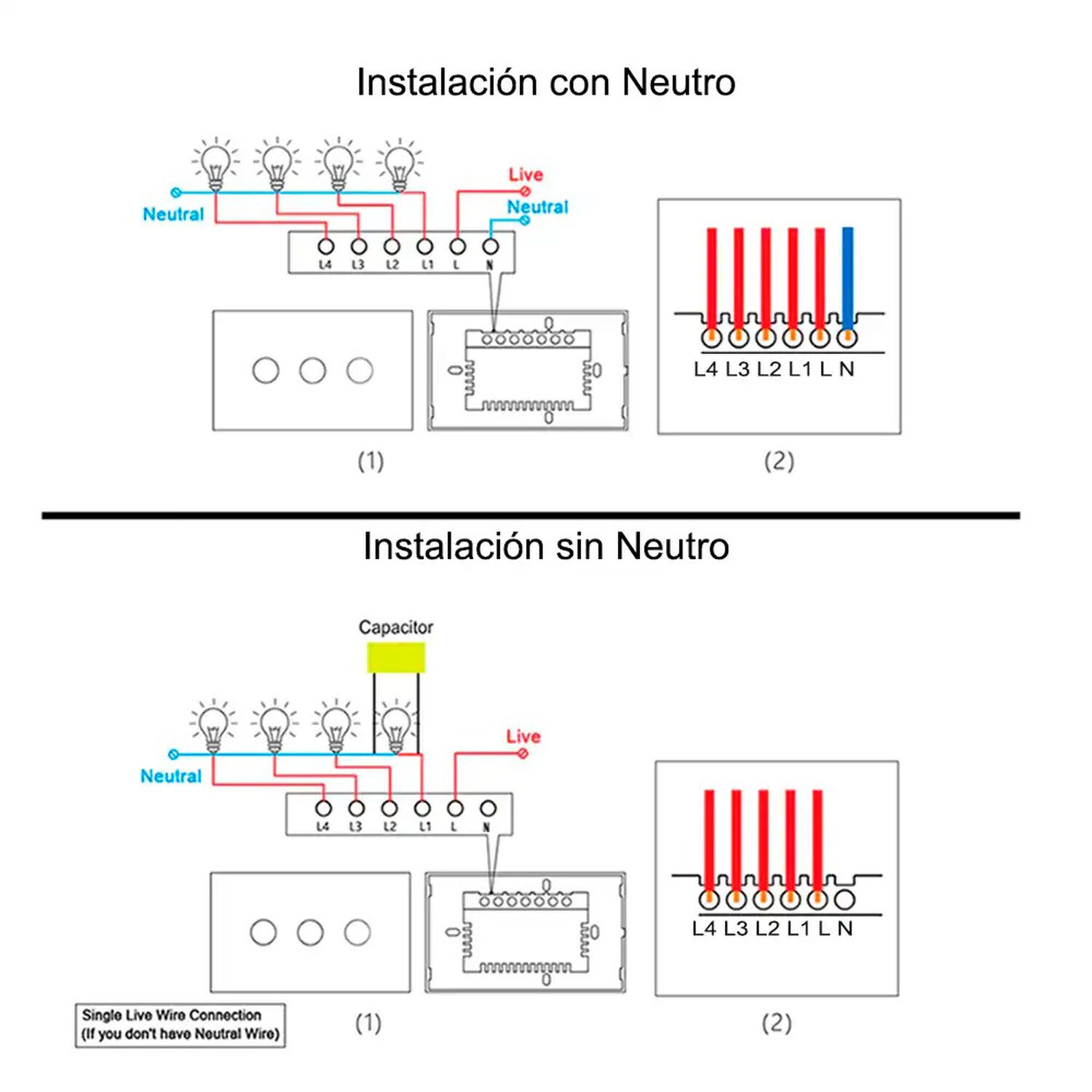 Interruptor Wifi Sin Neutro De 1 Canal Para Sonoff Ewelink image number 1.0