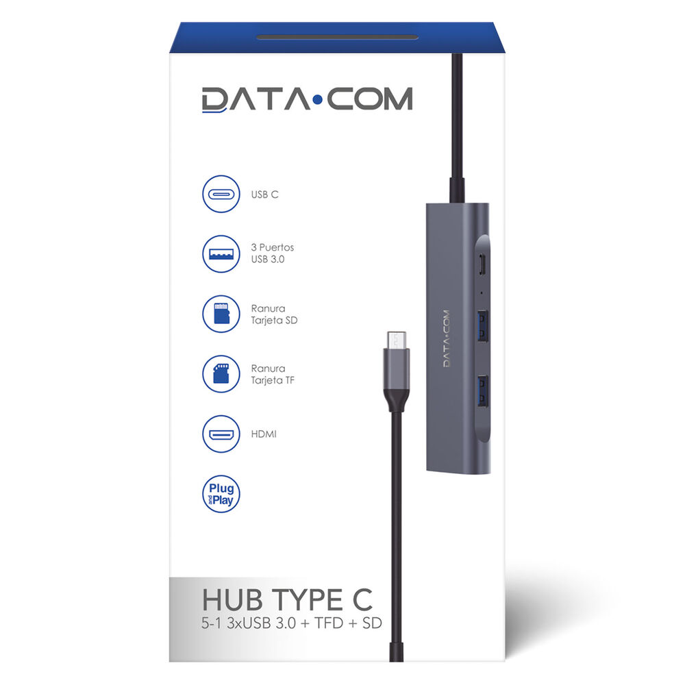 Hub Usb Tipo C - 3 Usb + Tarjeta Sd image number 0.0