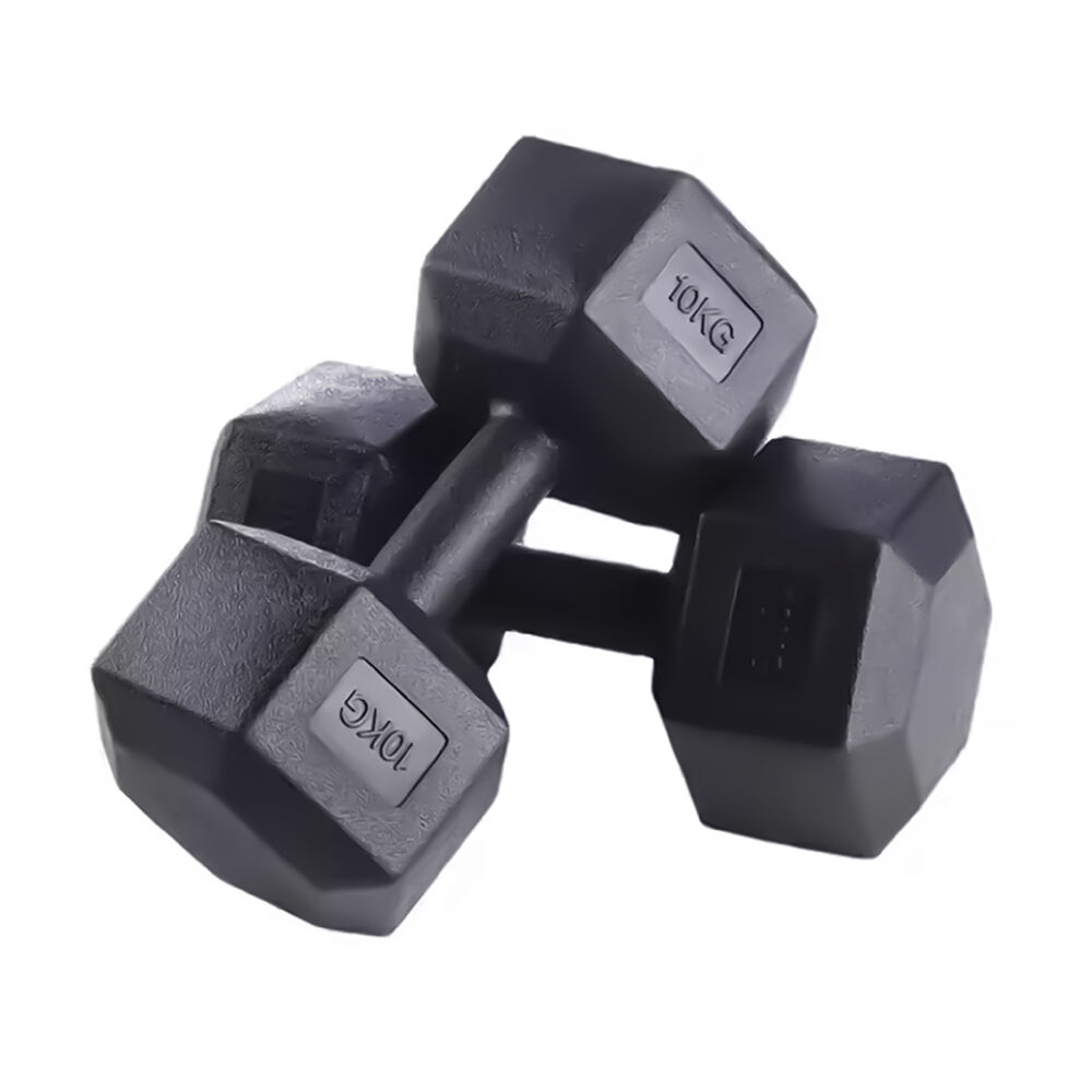 Mancuerna Hexagonal 10kg Par Set X2 Pesas Pvc 20kg Overfit image number 0.0