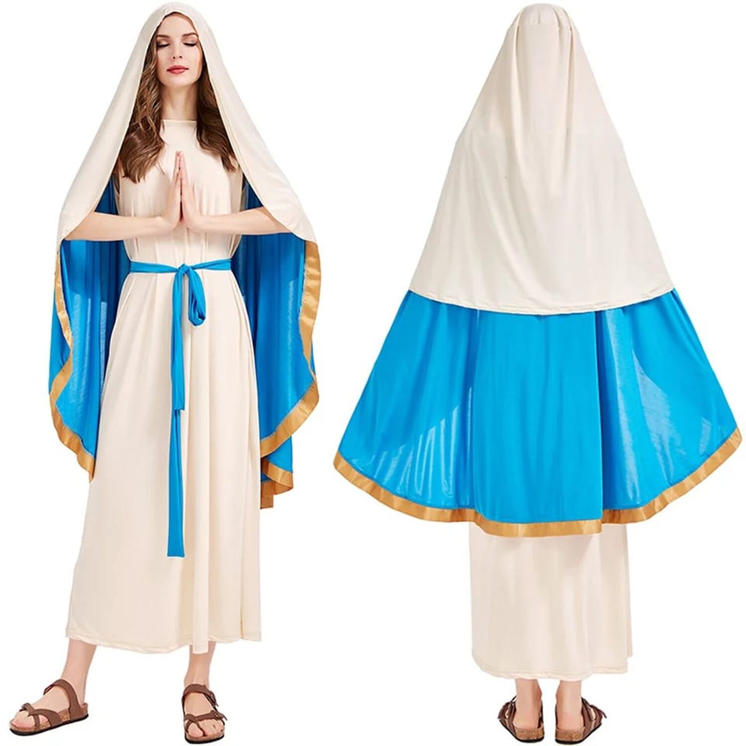 Disfraz Cosplay De Virgen Mar&iacute;a B&iacute;blica Para Adulto image number 2.0