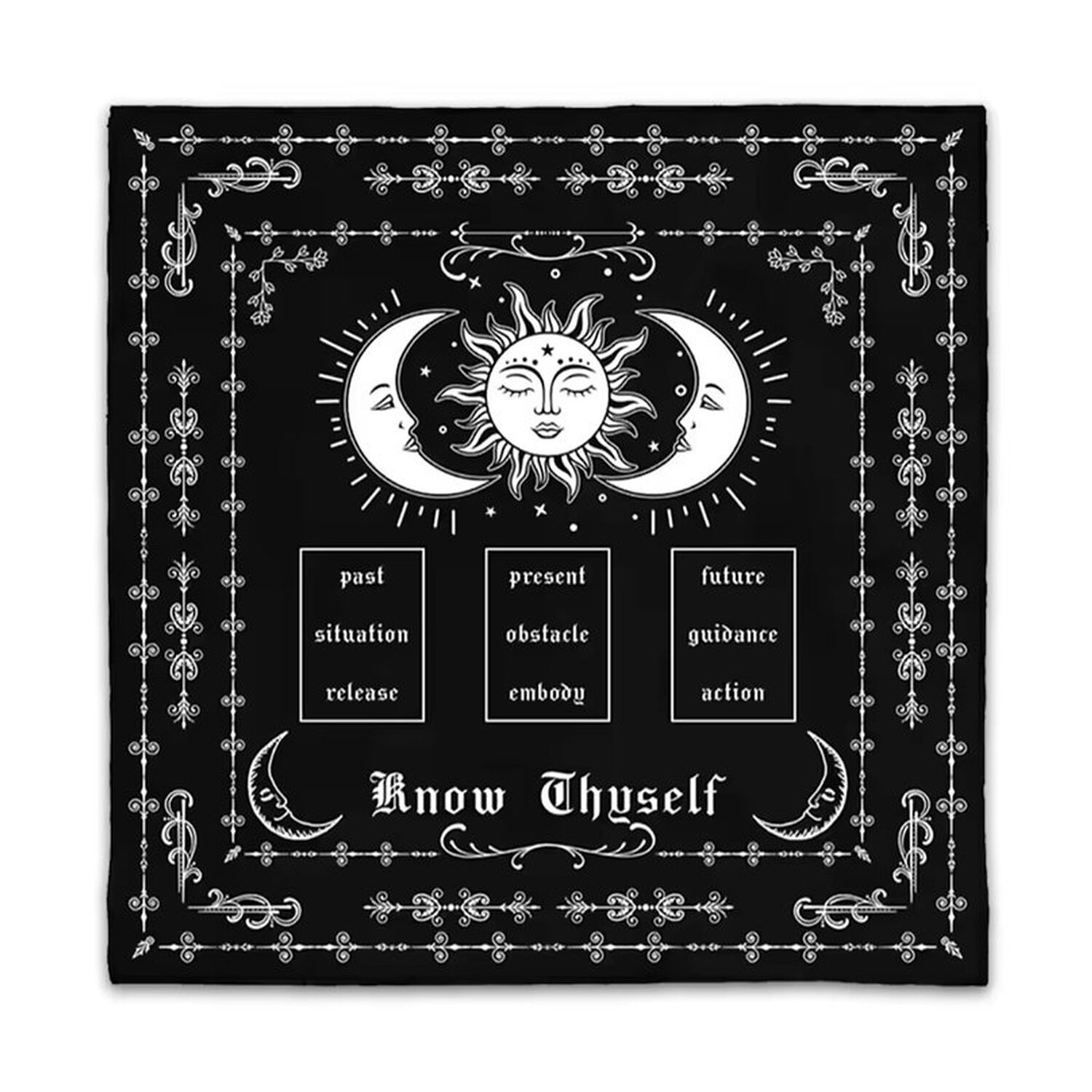 Pa&ntilde;o Lectura De Tarot 70x70 Cm Sol Y Luna image number 0.0