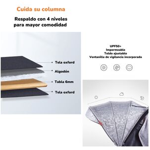 Coche Doble De Paseo Marco Aluminio Liviano Gris Lubabycas Coche Doble De Paseo Marco Aluminio Liviano Gris Lubabycas