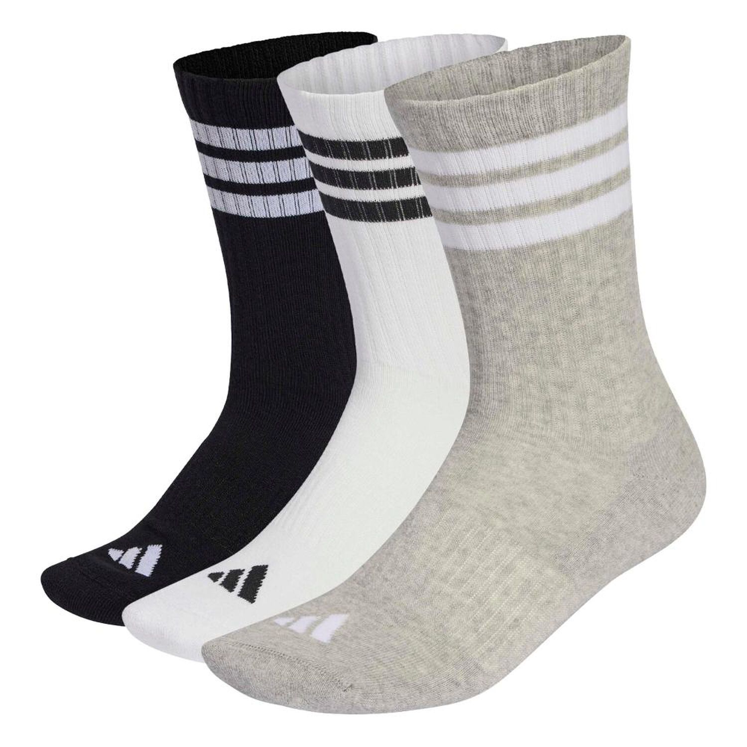 Calcetines Cl&aacute;sicos Acolchados Sportswear 3 Stripes (3 Pares) Adidas image number 0.0