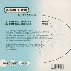 Ann Lee - 2 Time | Cd Single Usado