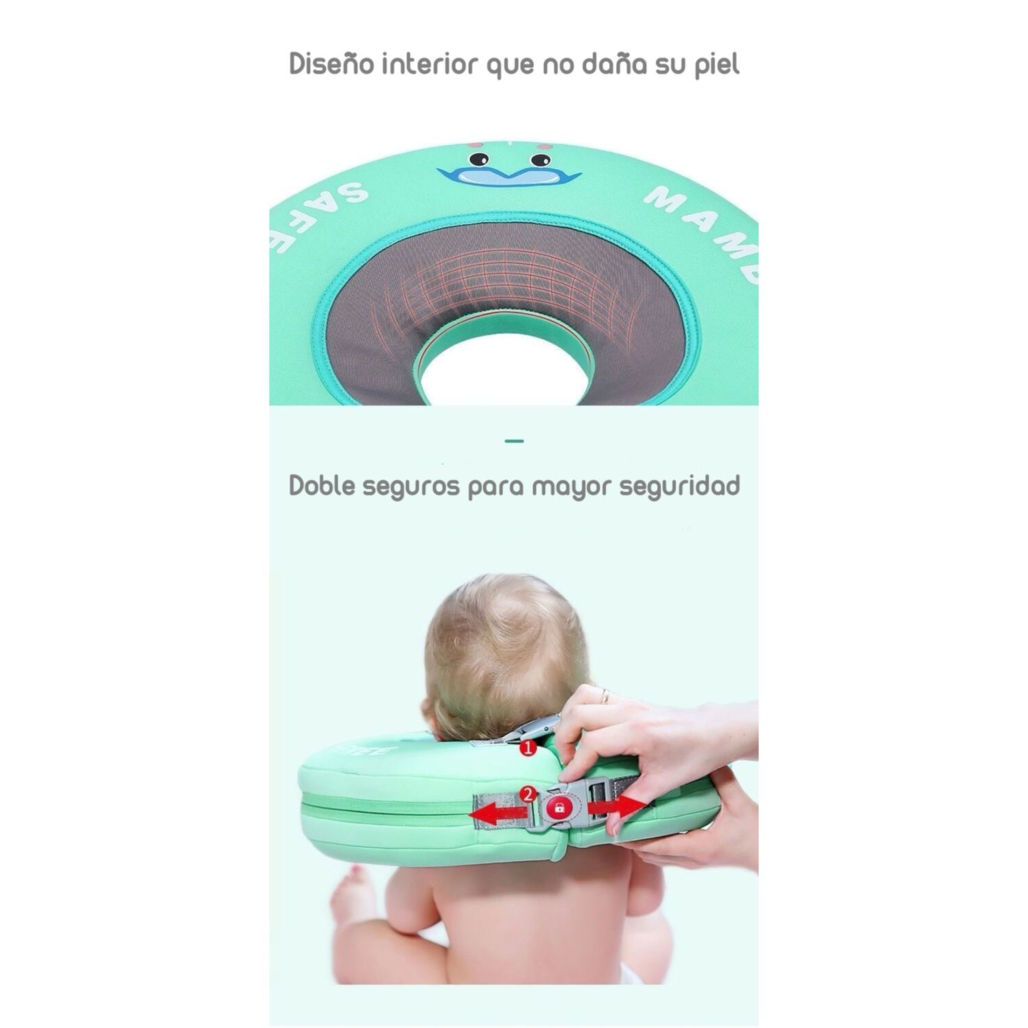 Flotador De Cuello Para Beb&eacute; Verde By Lubabycas image number 6.0