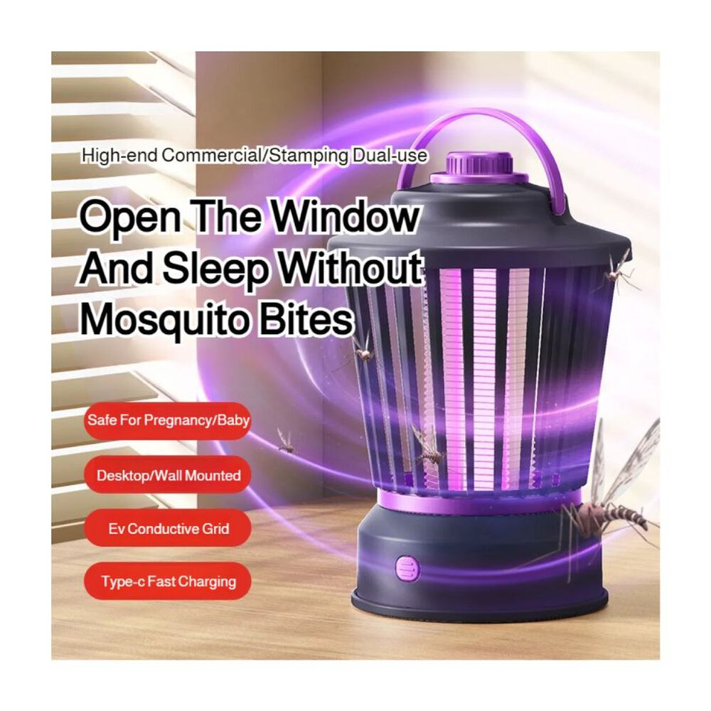 Lámpara Eléctrica Anti Mosquitos Uv Negra image number 2.0