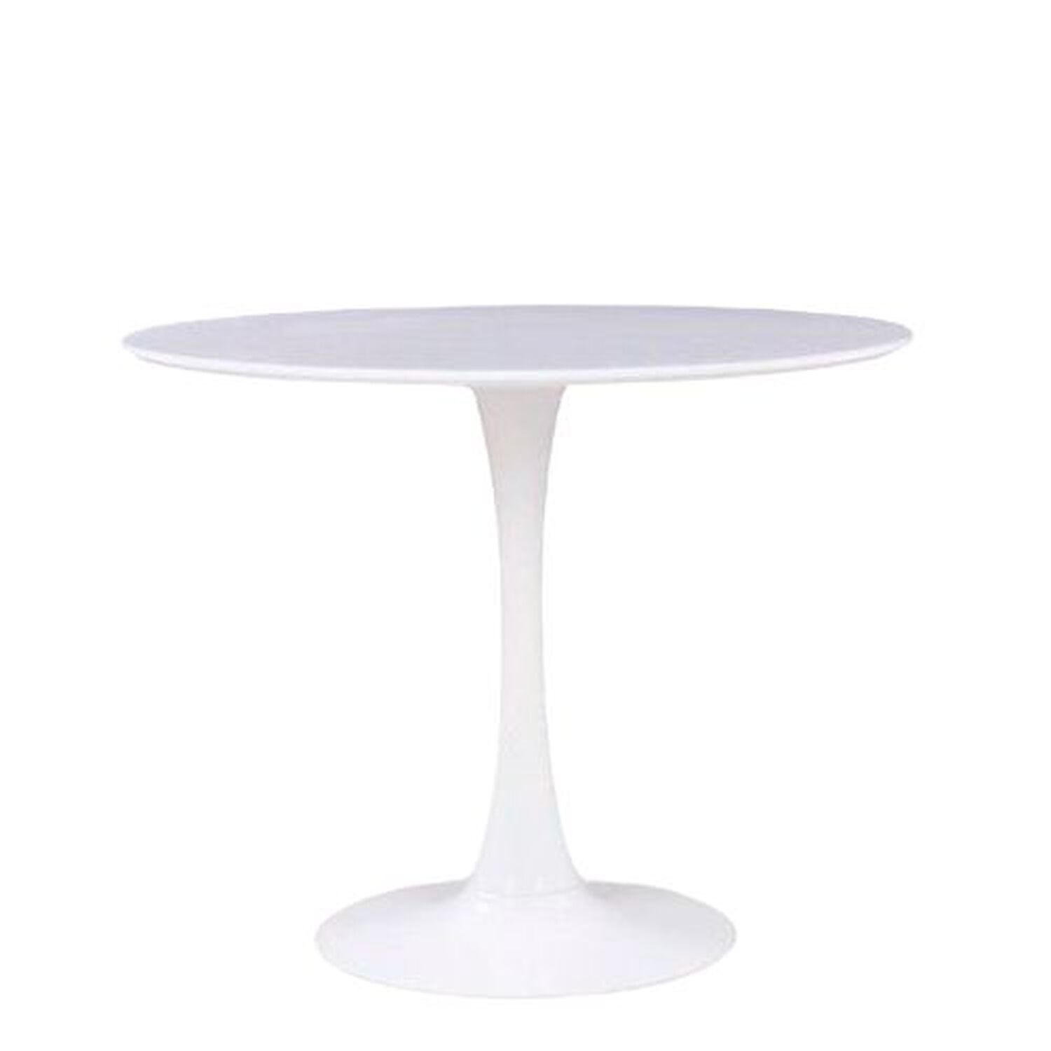 Mesa Comedor Redonda Estilo Tulip 80 Cm Cubierta Mdf Y Base Acero Inoxidable image number 0.0