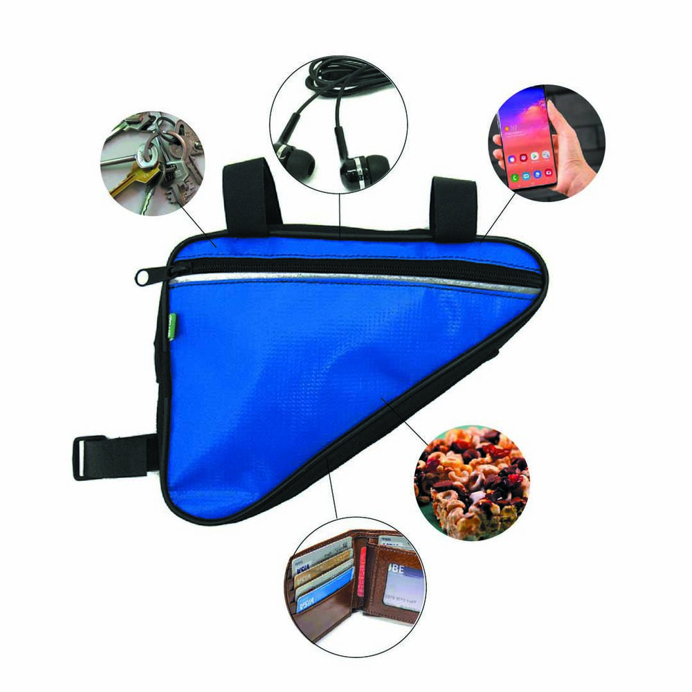 Bolso Triángulo Impermeable Dos Posiciones Azul image number 4.0