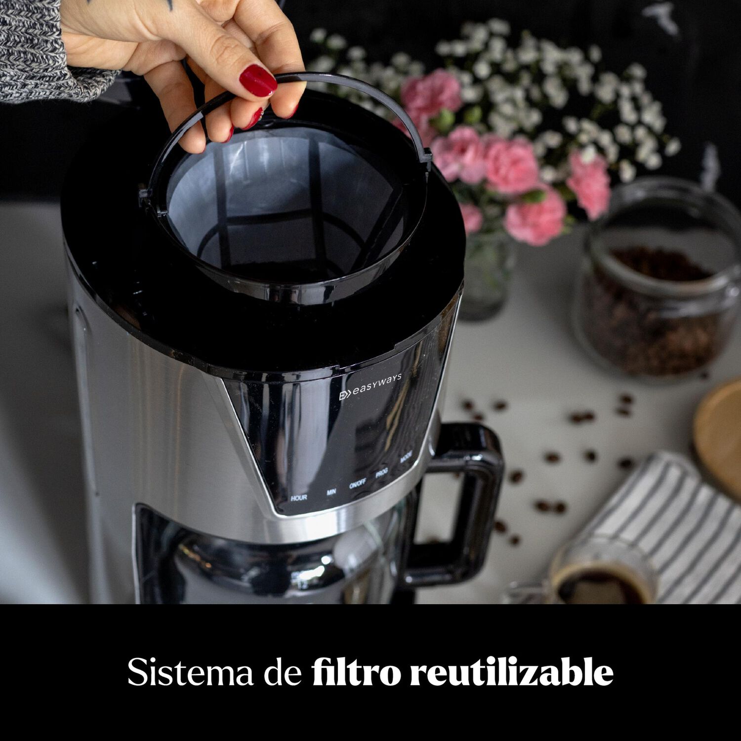 Cafetera De Filtro Goteo Sicilia 12 Tazas Easyways image number 2.0