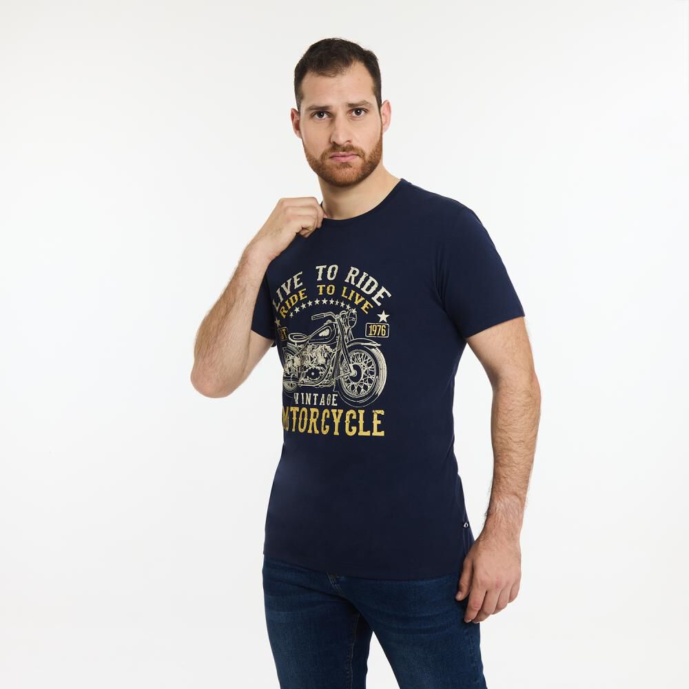 Polera Regular Manga Corta Cuello Redondo Hombre Herald image number 2.0