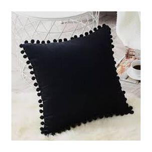 Set De 2 Cojines De Terciopelo Con Pompones