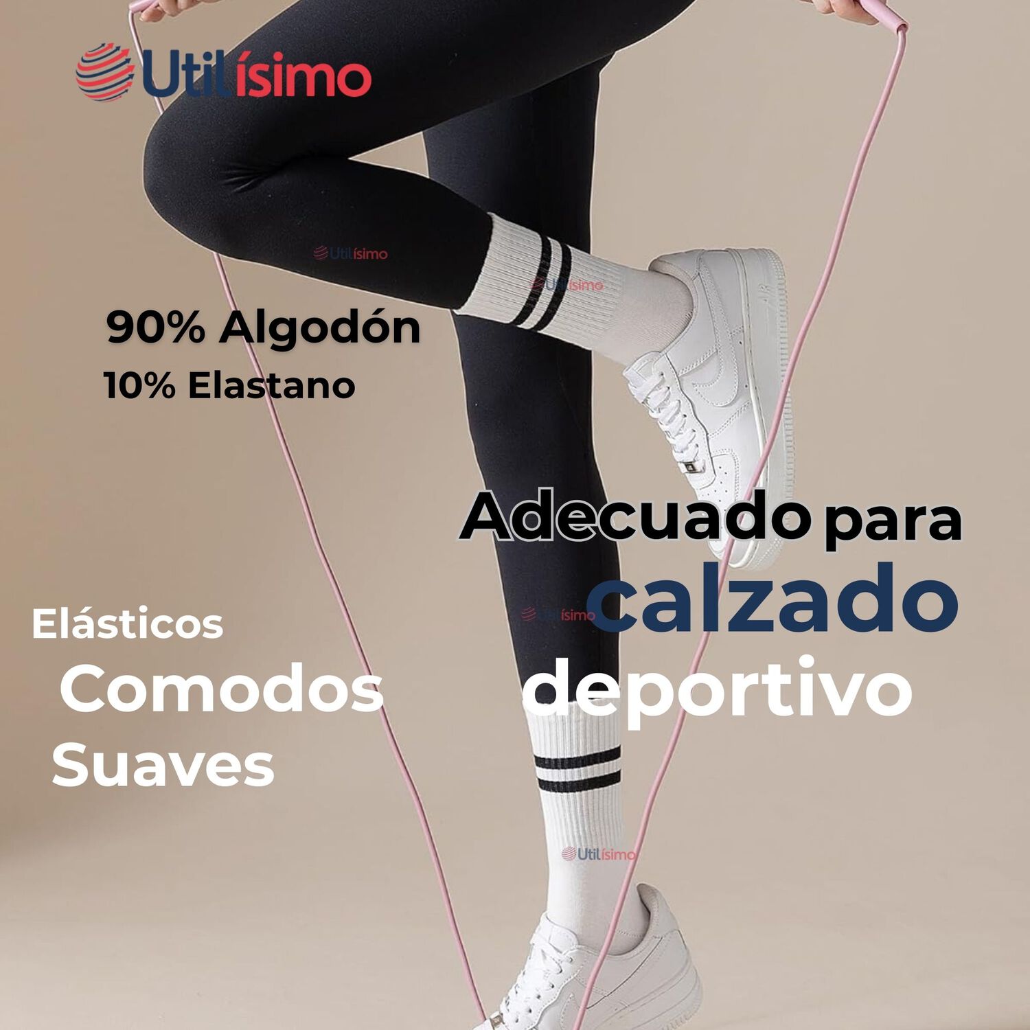 Pack 12 Pares Calcetines Antideslizantes Largos Hombre image number 5.0