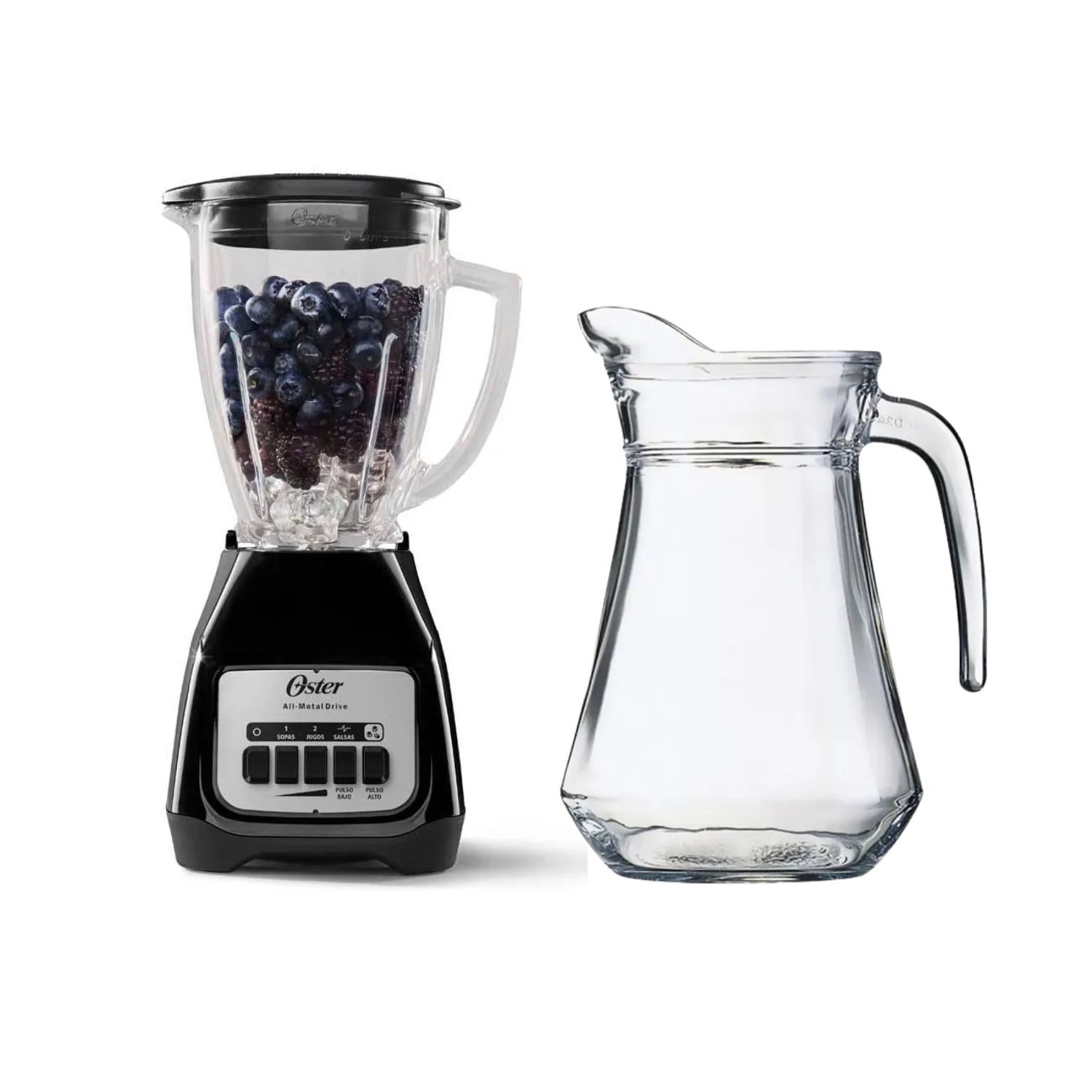 Licuadora Oster 2 Velocidades + Jarra Paris De 1400ml Vidrio image number 0.0