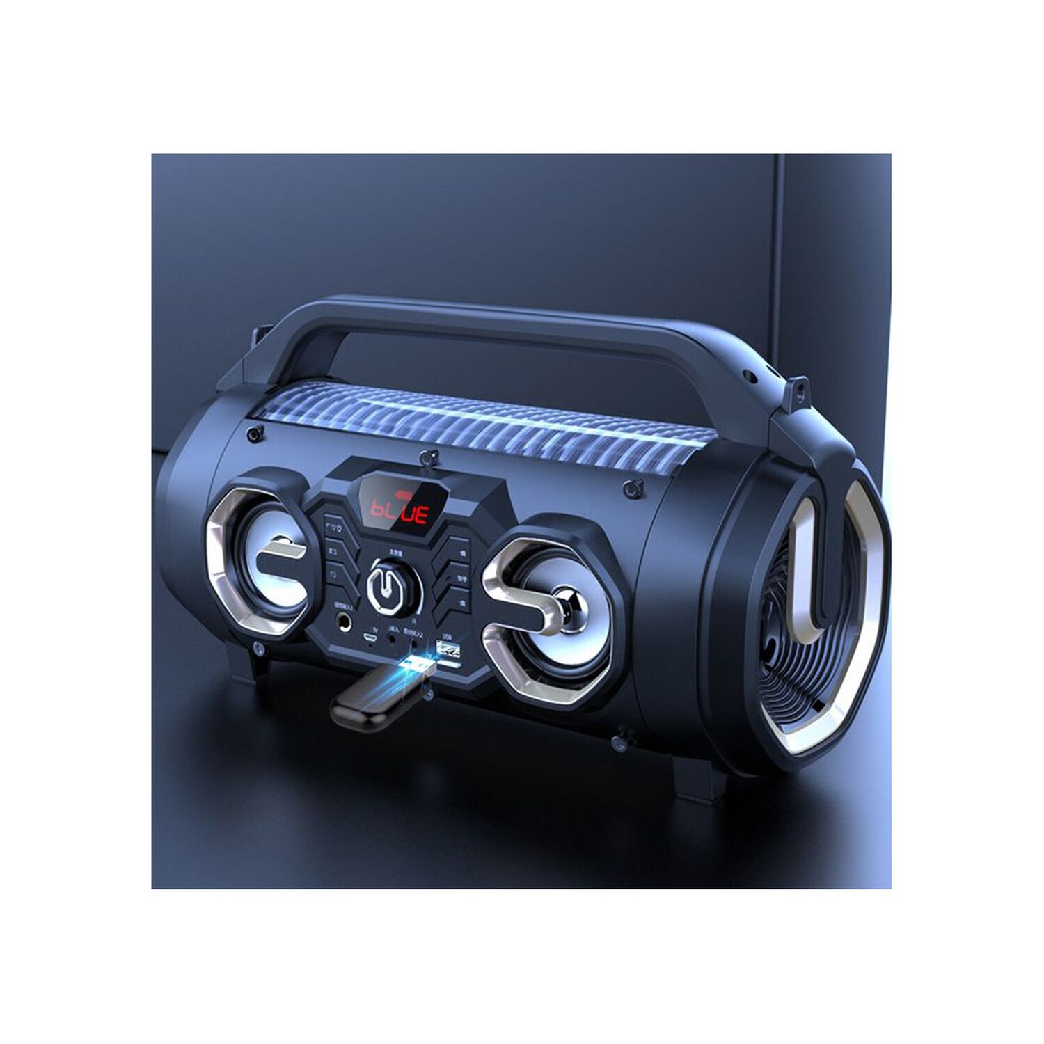 Parlante Bazuca Irt Bluetooth Fm Led Con Micr&oacute;fono 30 Rms image number 9.0