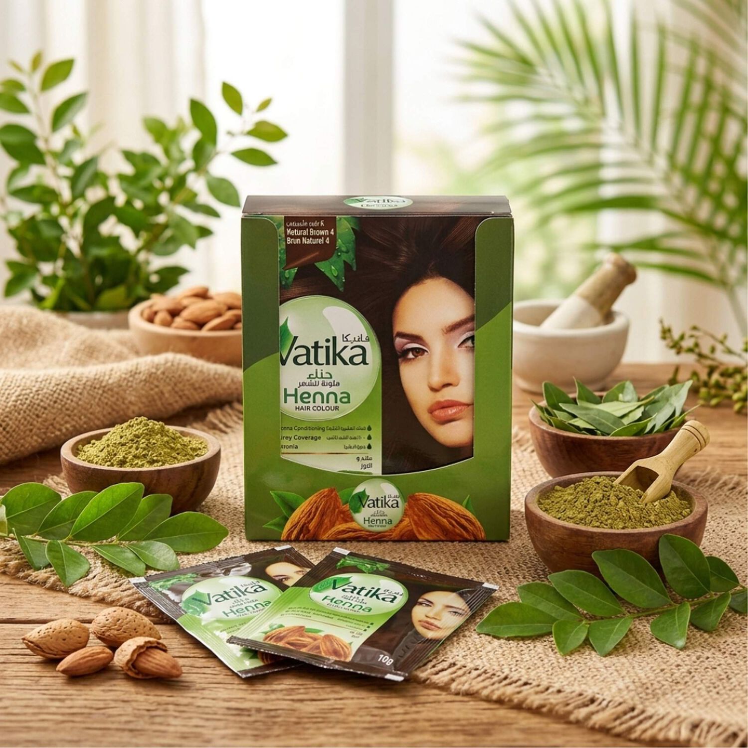 Vatika Henna Natural Brown 20 Sachets image number 1.0