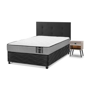 Cama Americana Flex Star / 1.5 Plazas / Base Normal + Set De Maderas