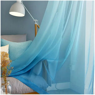 Pack De Visillo Degrade 140x220 Cm Celeste