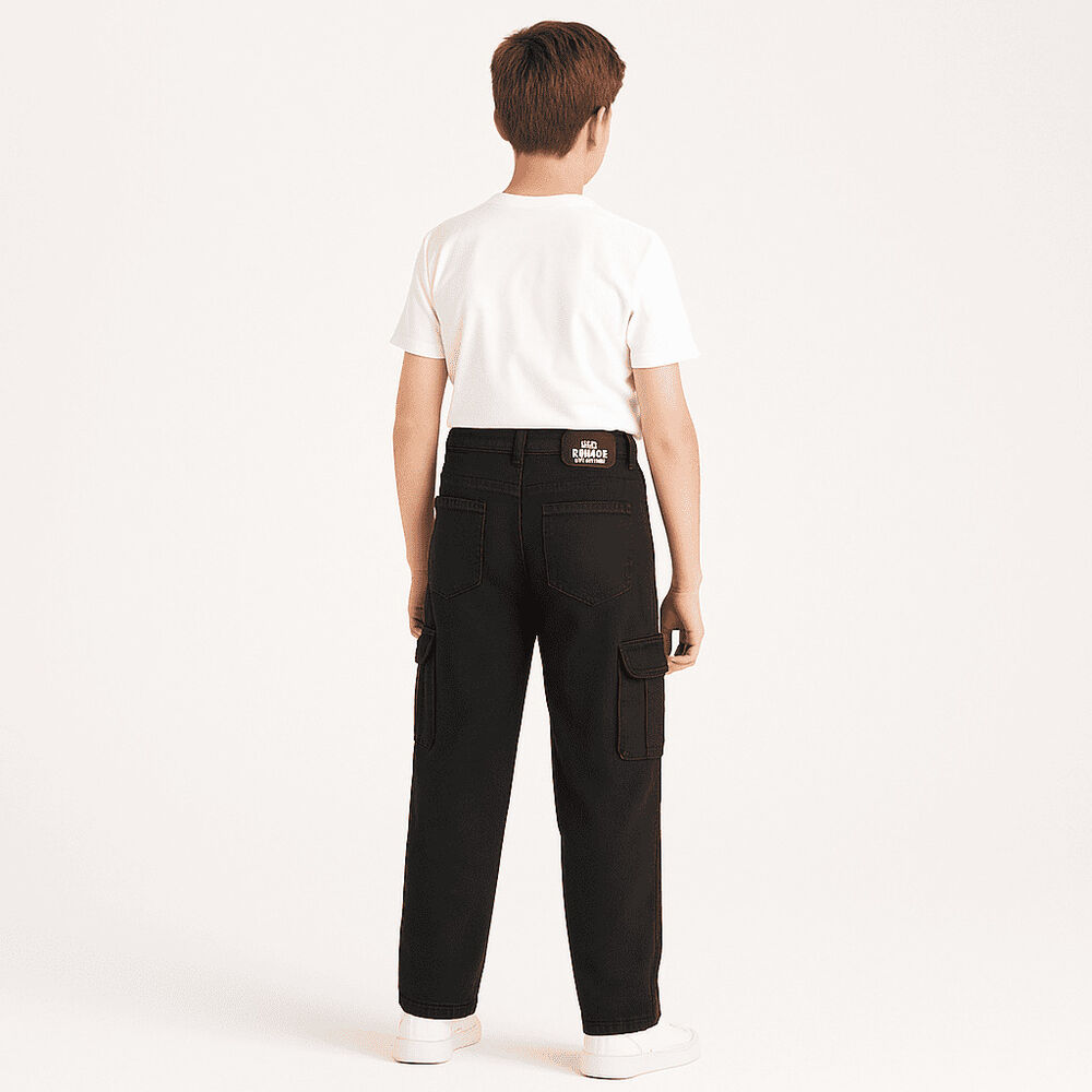 Pantalón Jeans Cargo Baggy Niño image number 1.0