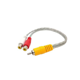 Cable Adaptador Audio Sonido Mono 2x1 Rca Plug Jack
