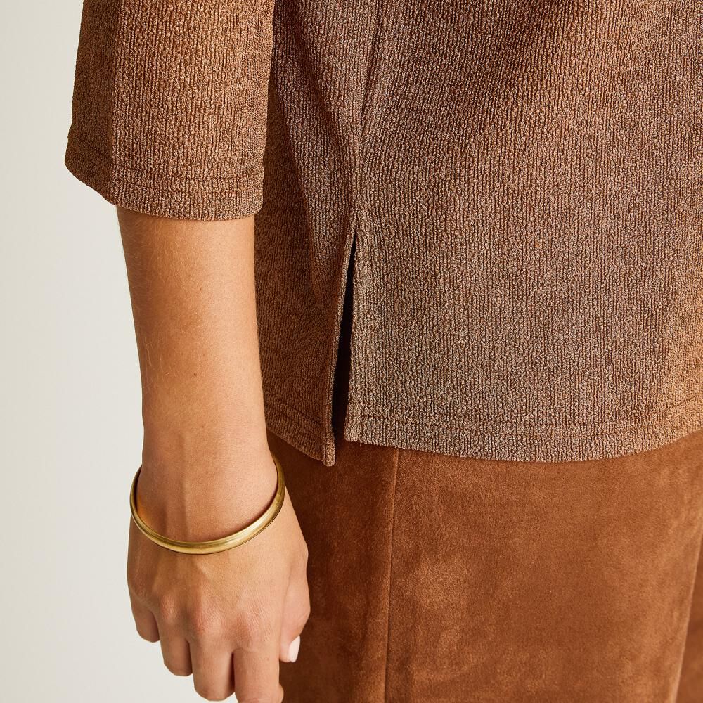 Polera Manga 3/4 Cuello Redondo Mujer Lorenzo Di Pontti image number 3.0