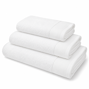 Juego Toallas De Ba&ntilde;o Blanco Belle Noite / 3 Toallas 90X170CM-74X140CM-50X80CM