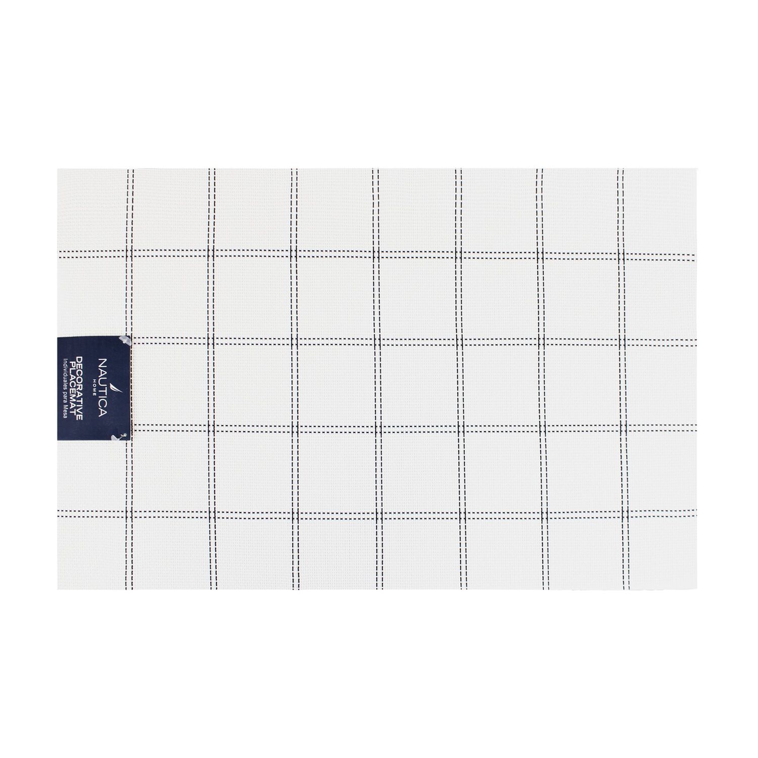Pack 2 Individuales De Mesa Nautica Home 45x30cm Blanco A Cuadros image number 1.0