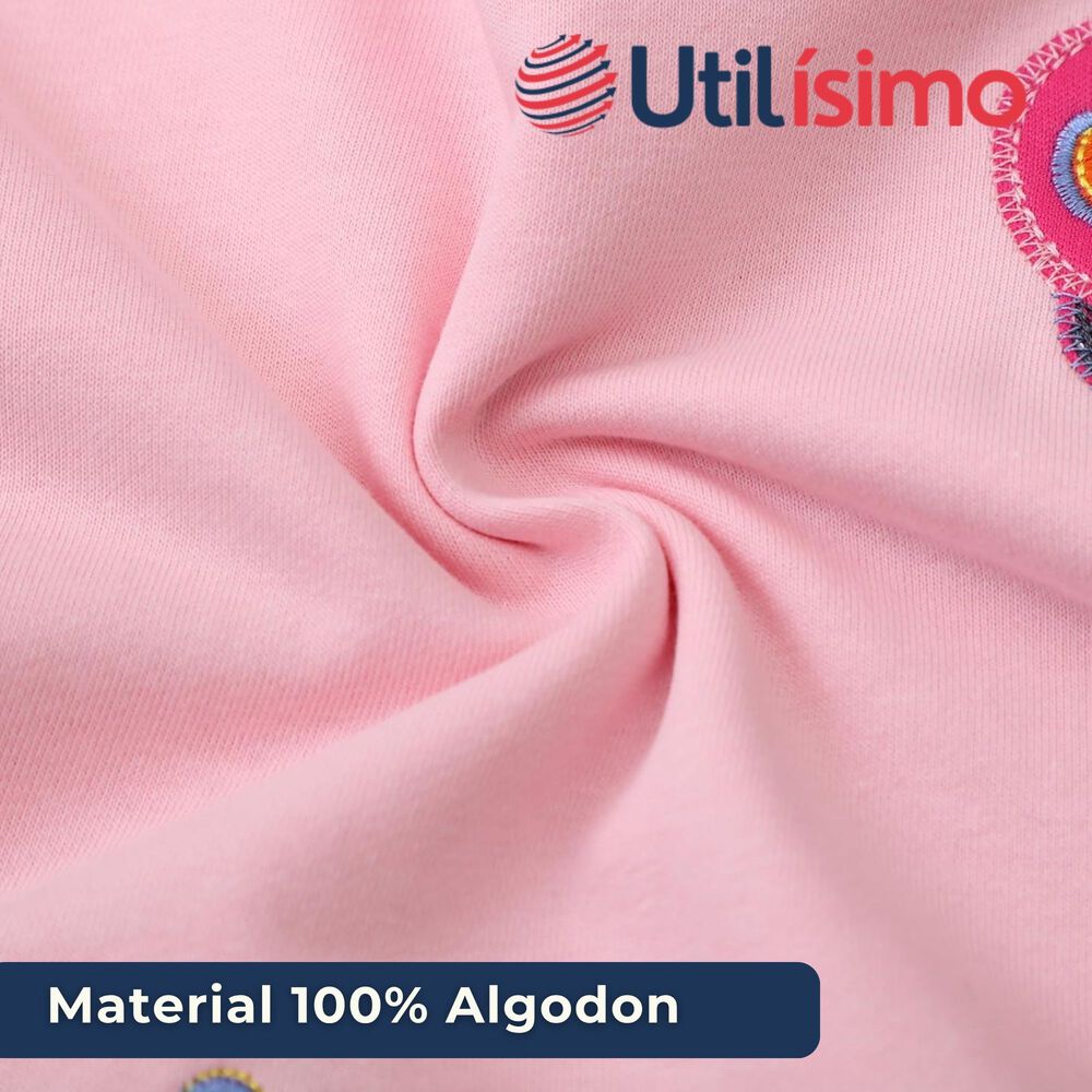 Poler&oacute;n Ni&ntilde;a Manga Larga 100% Algod&oacute;n Rosa Mariposa image number 4.0