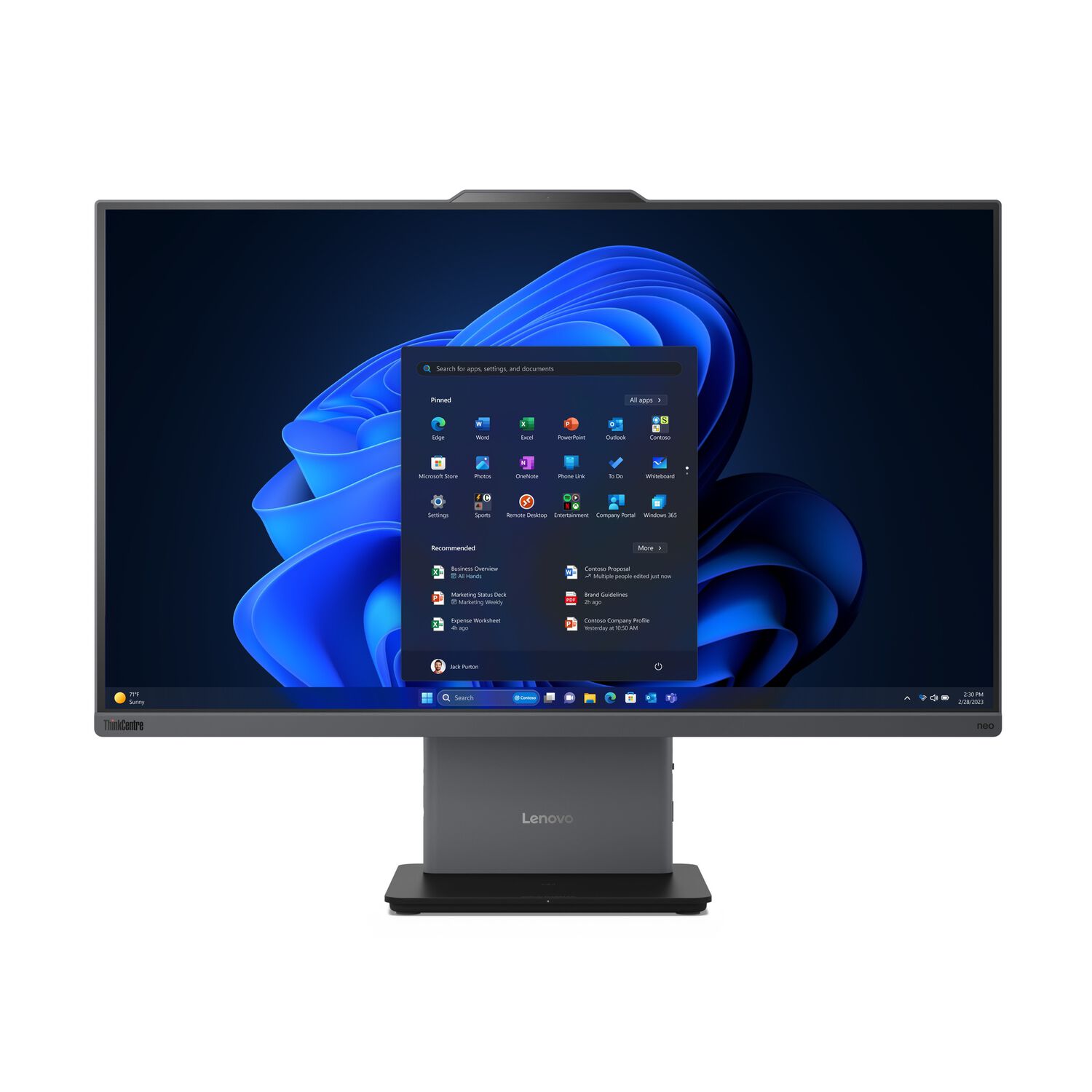 Aio Thinkcentre Neo 50a 5ta Gen Intel Core I7 16gb Ram 512gb Ssd 27'' W11 Pro image number 2.0
