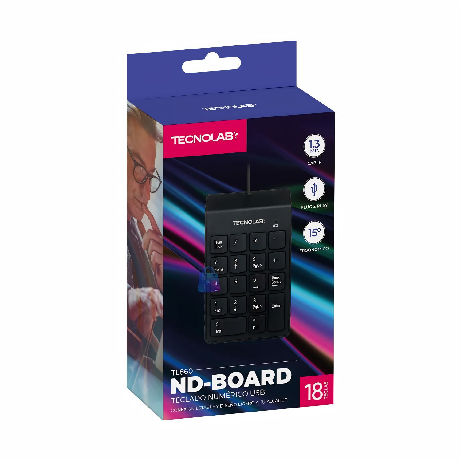 Teclado Num&eacute;rico Usb 18 Teclas Pc - Ps image number 2.0