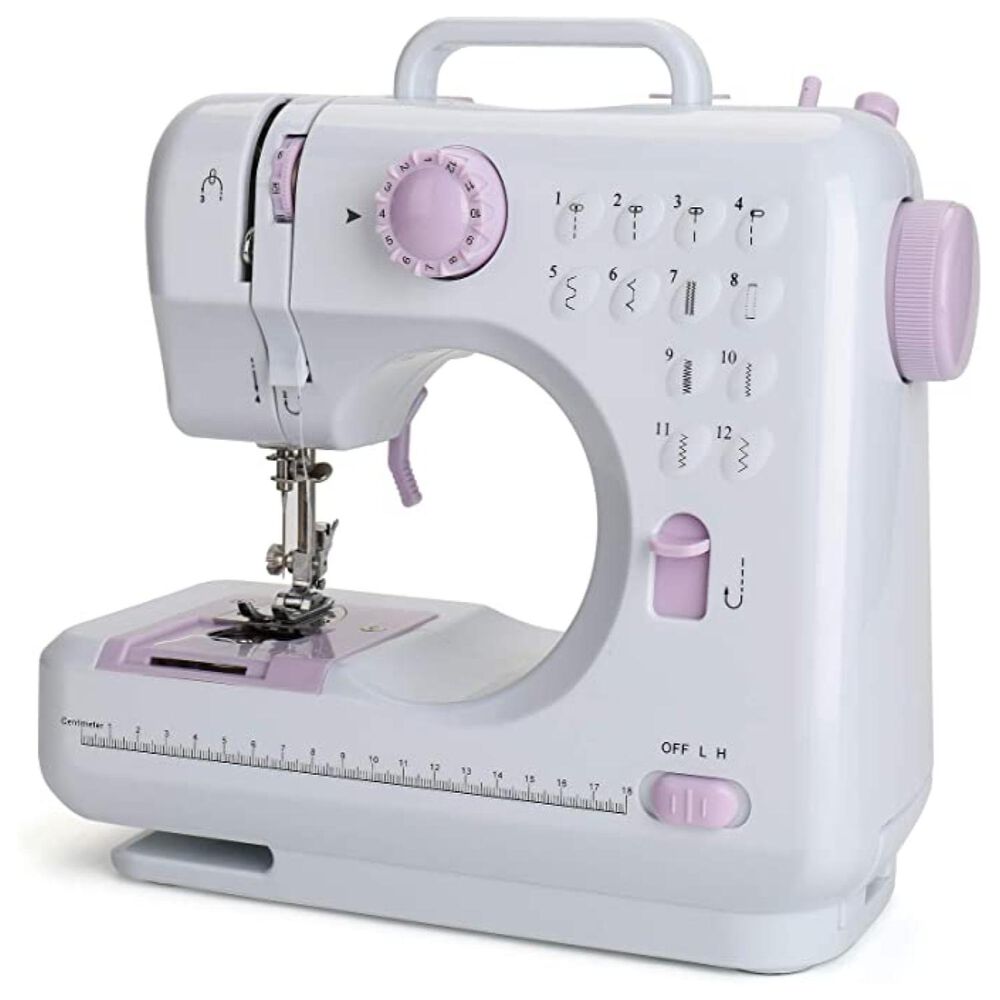 Maquina De Coser Portatil 2 Velocidades Blanco Morado image number 0.0