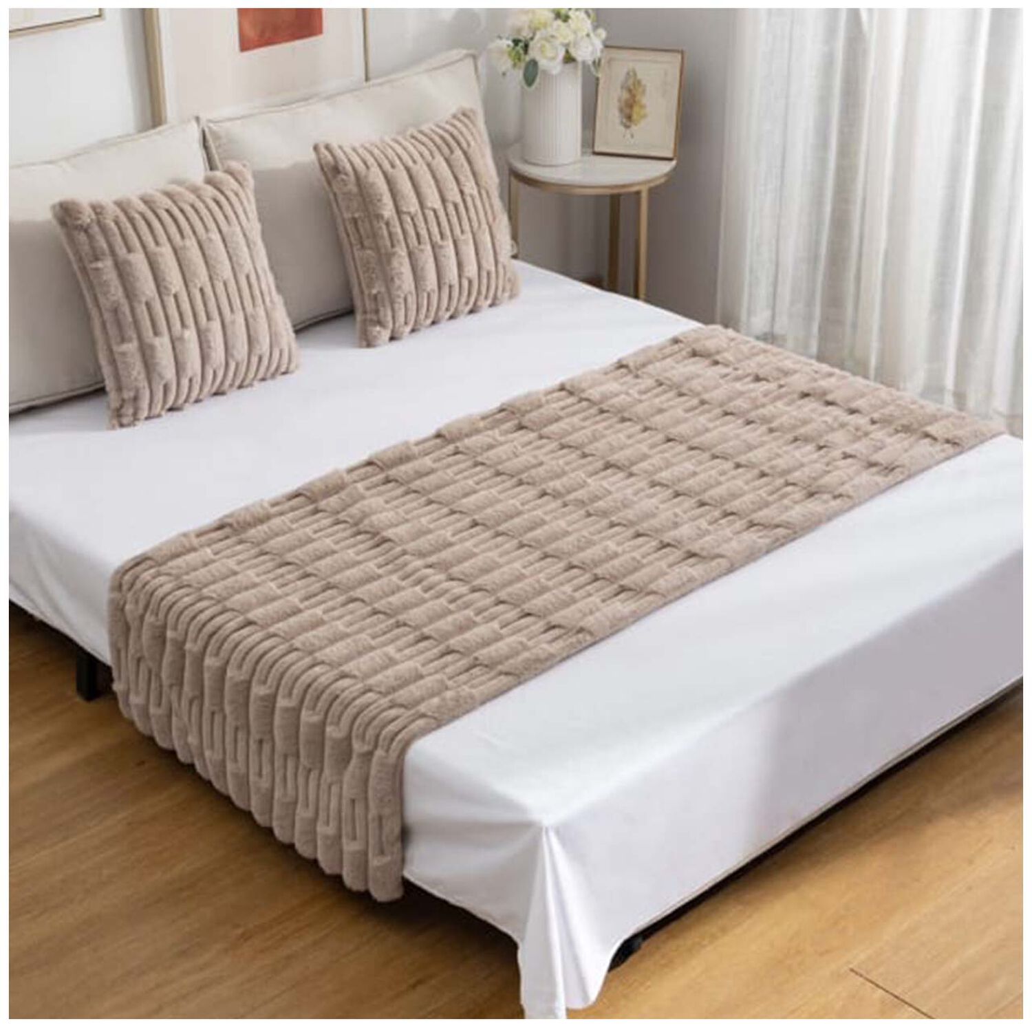 Set Piecera De Bambu Marron 70 X 210 +2 Fundas image number 0.0