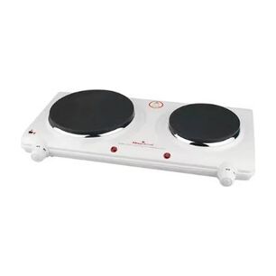 Encimera Con Alimentaci&oacute;n El&eacute;ctrica - Magefesa Dinamic Duo Mgf 220v Color Blanco - 2 Hornallas