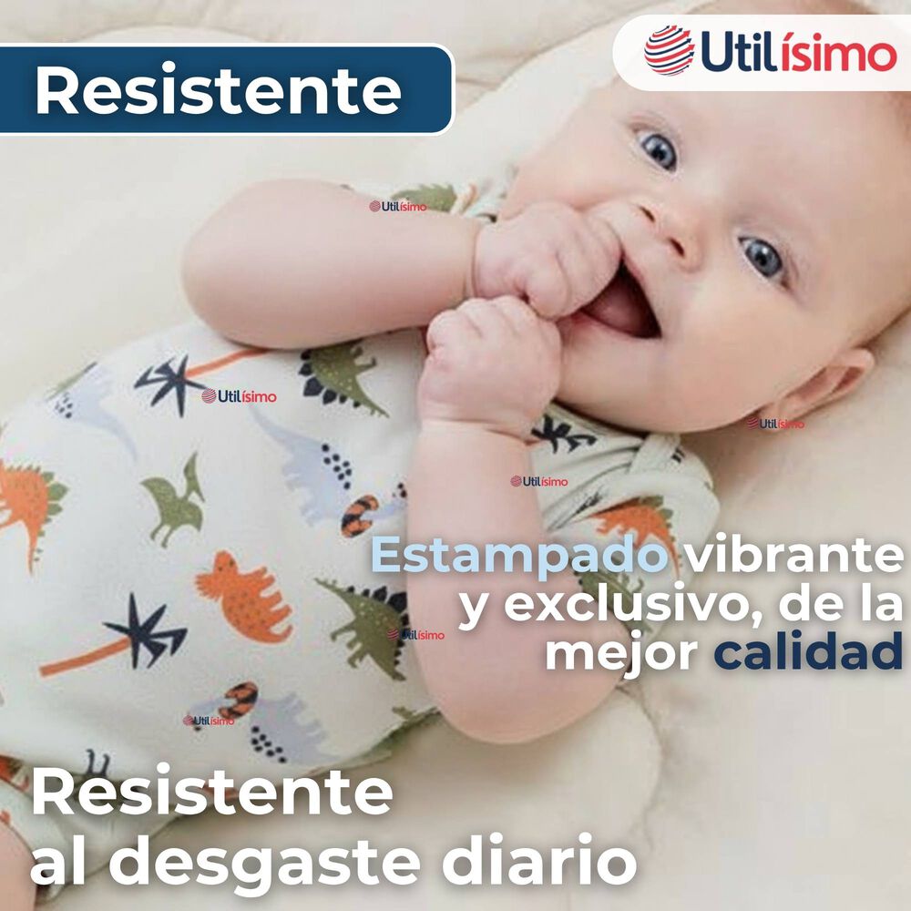 Pack 4 Bodys Ni&ntilde;o Manga Corta Tedmimak 100% Algod&oacute;n Dino Aventura image number 7.0