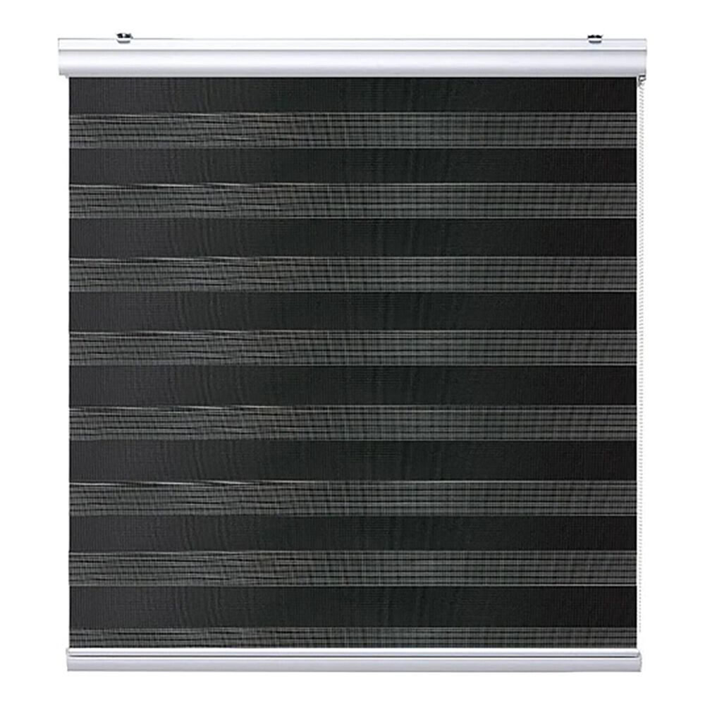 Cortina Roller Duo Zebra 100x180cm Negro Doble Enrollable image number 1.0