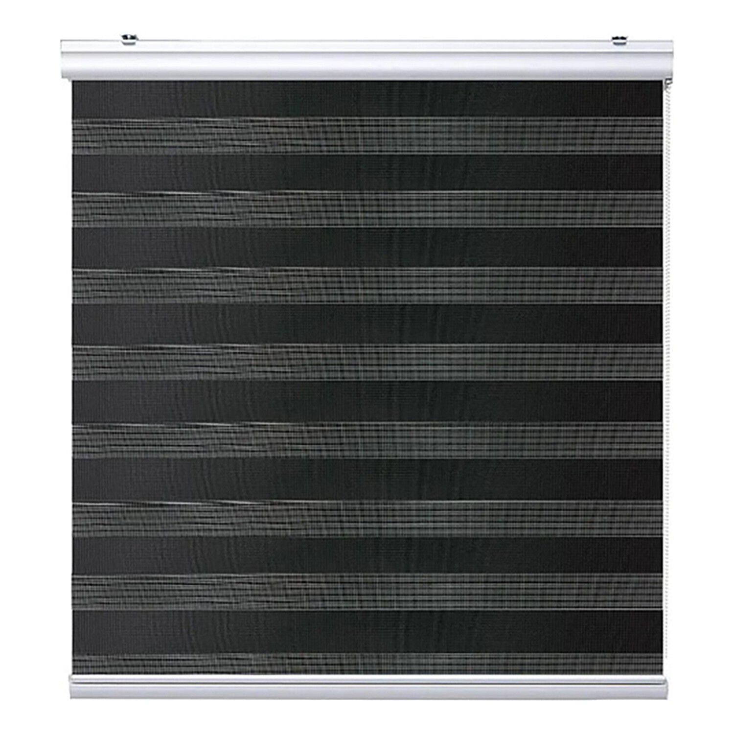 Cortina Roller Duo Zebra 100x180cm Negro Doble Enrollable image number 1.0