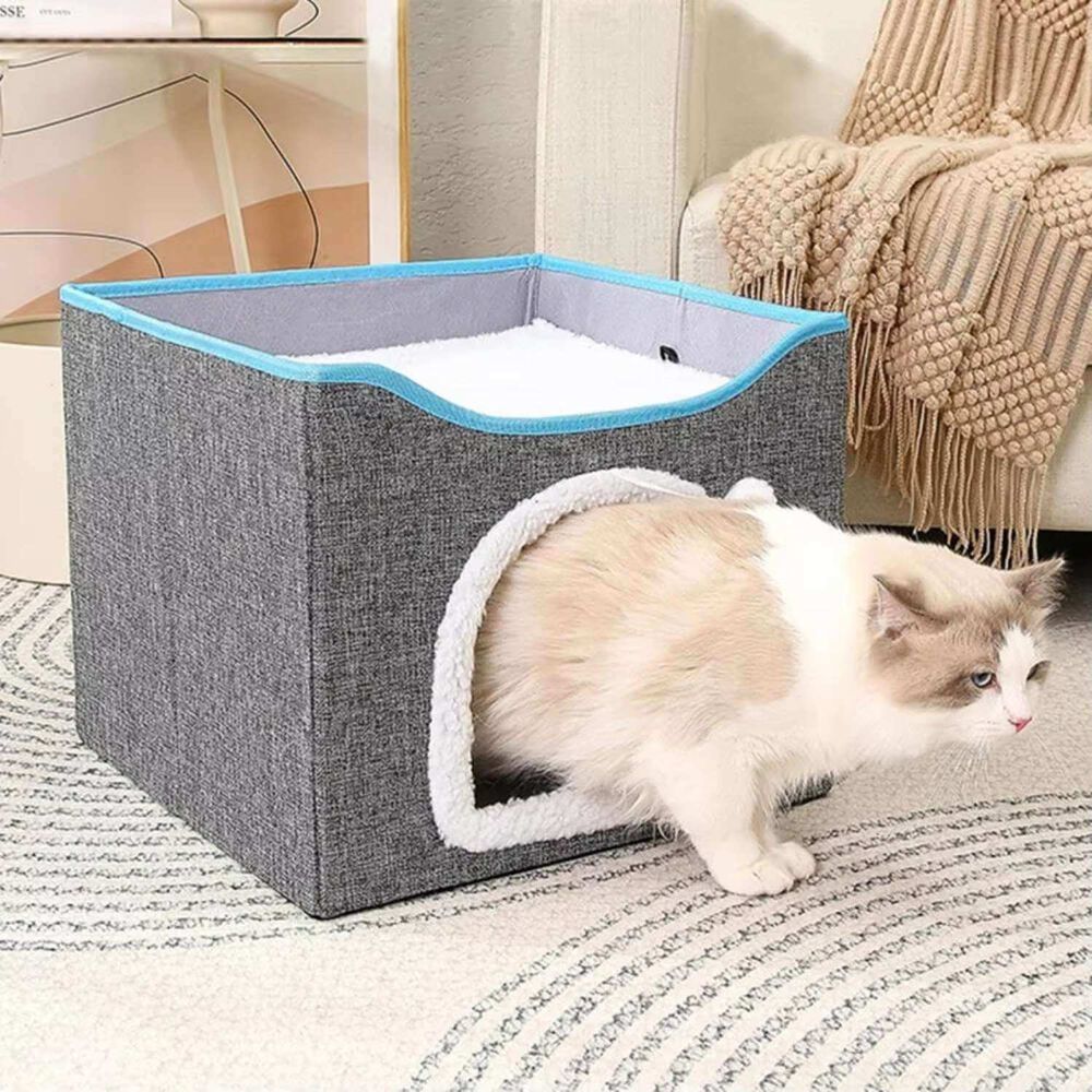 Cama Y Casa Para Gatos Con Rascador image number 5.0