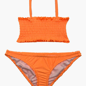 Traje De Baño Niña Dos Piezas Naranja